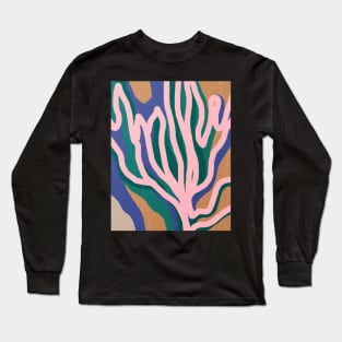 Abstract tropical leaves, Plant, Line art Long Sleeve T-Shirt